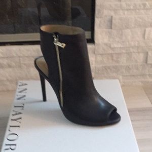 ANN TAYLOR Peep Toe Booties Boots Heels